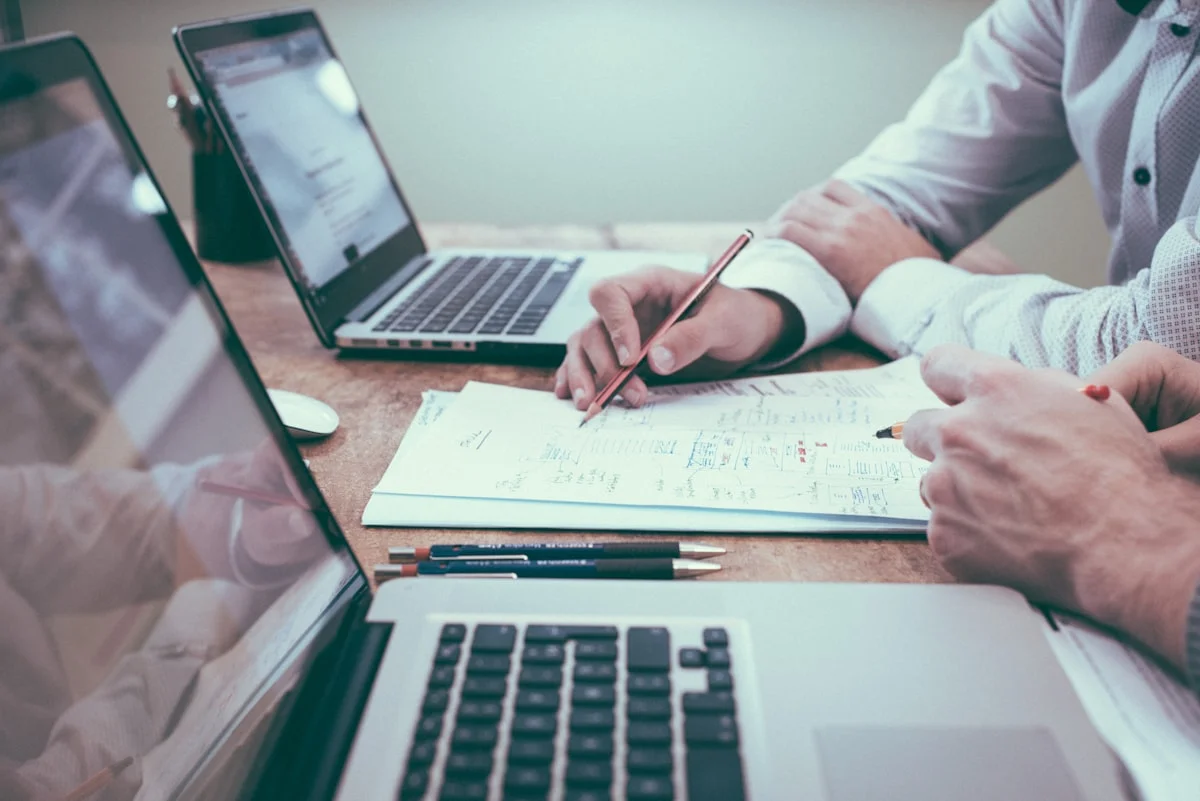 Reviewing a business audit and plan together