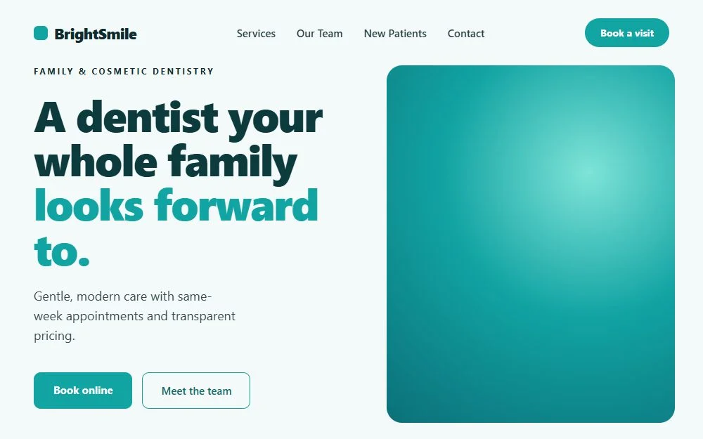 Example dental practice website (placeholder)