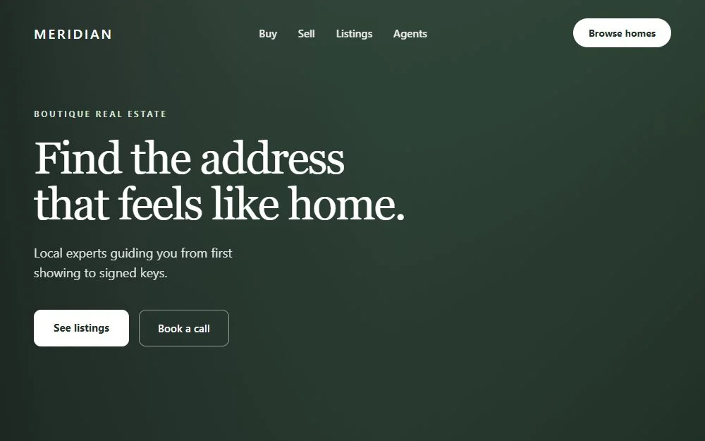 Example real estate website (placeholder)
